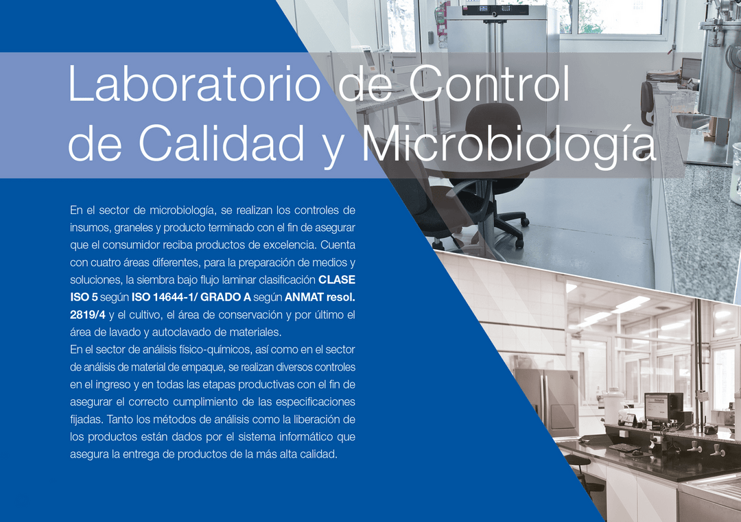 Laboratorio de control de calidad y mocrobiologia