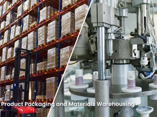Product packaging and material storage Just International Latam